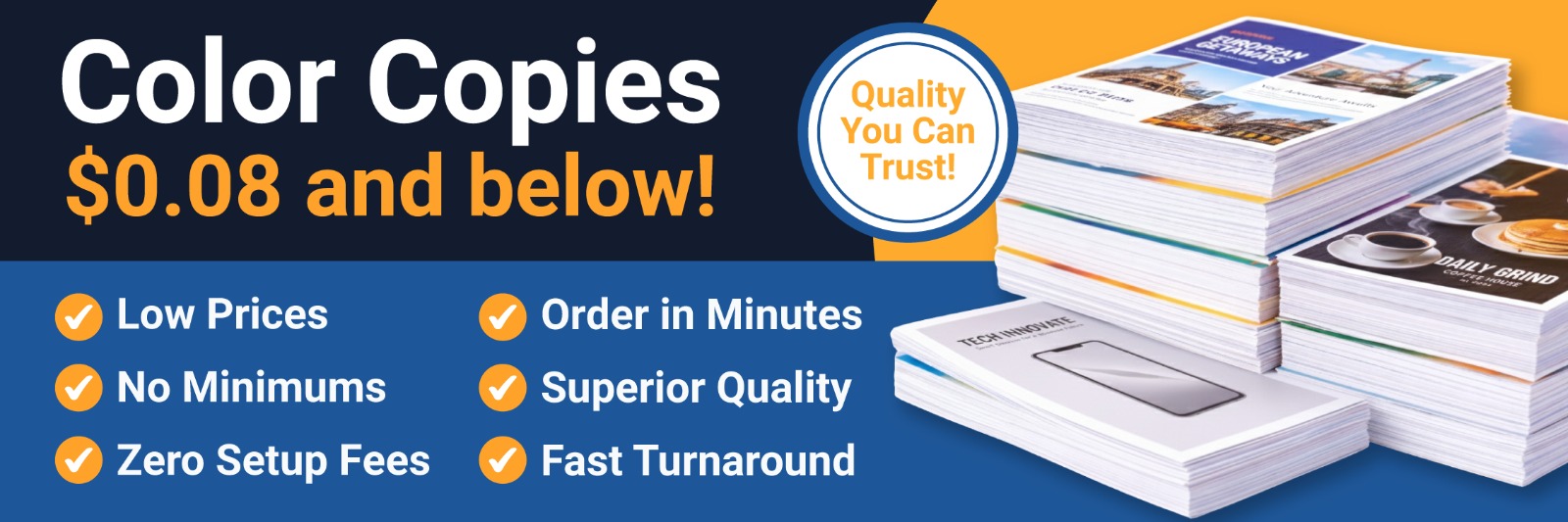 Color Copies as Low as $0.08