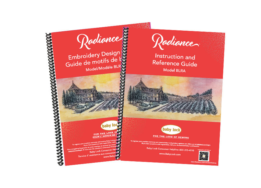 Babylock Radiance Instruction and Embroidery Guides (2 Books)